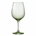Weinglas 500 ml aus Glas Grün geripptes Trinkglas für Wein