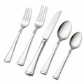 5-teiliges Besteckset aus Edelstahl Silber für 1 Person Klassisch